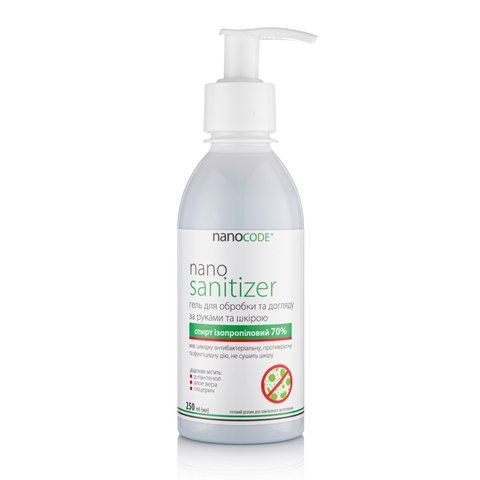 Санитайзер для рук NANO SANITIZER NANOCODE 250 мл 01212 фото
